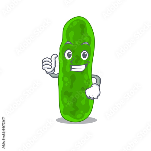 Legionella micdadei cartoon character design making OK gesture