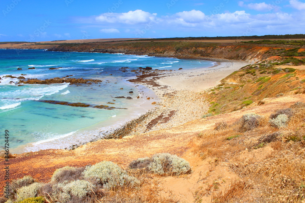 view of the beach in port lincoln, south australia