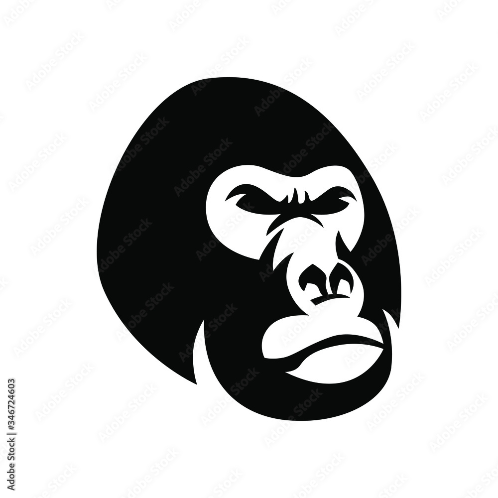 Gorilla head logo vector mascot design Gorilla head logo vector mascot design