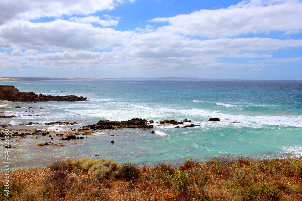 beach and sea in port lincoln, south australia beach and sea in port lincoln, south australia