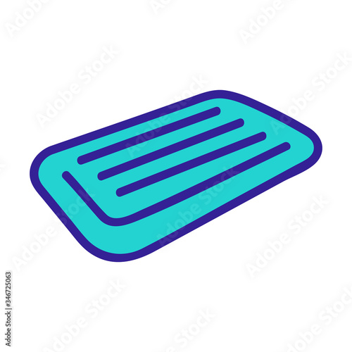 inflatable swimming mattress icon vector. inflatable swimming mattress sign. color symbol illustration