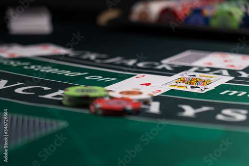 Casino Black Jack table