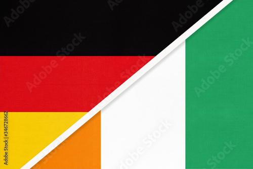 Free Download Germany vs Ivory Coast, symbol of two national flags. Relationship between European and African countries. - GFXLoad
