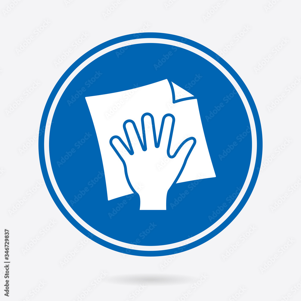 Obraz premium Cleaning napkin - vector icon. Illustration isolated. Simple pictogram.