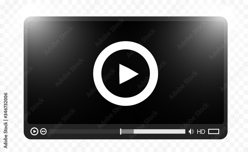 Video media player.Interface for web and mobile apps.Vector illustration,EPS10. Video media player.Interface for web and mobile apps.Vector illustration,EPS10.