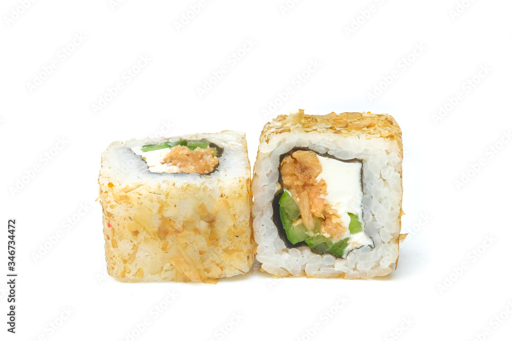 sushi and rolls on a white background food sushi and rolls on a white background food