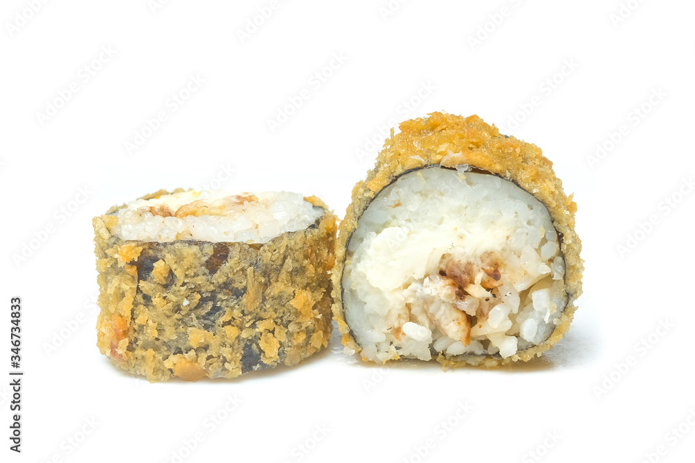 sushi and rolls on a white background food sushi and rolls on a white background food
