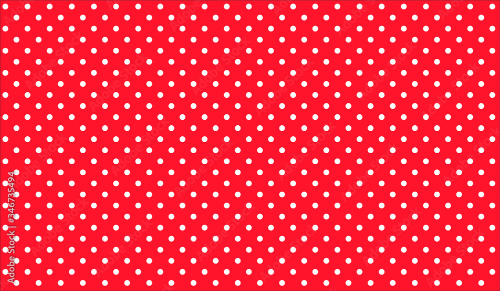 Abstract red polka dot background pattern. Vector image.
