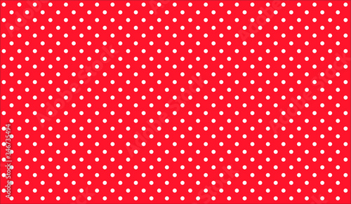 Abstract red polka dot background pattern. Vector image. 
