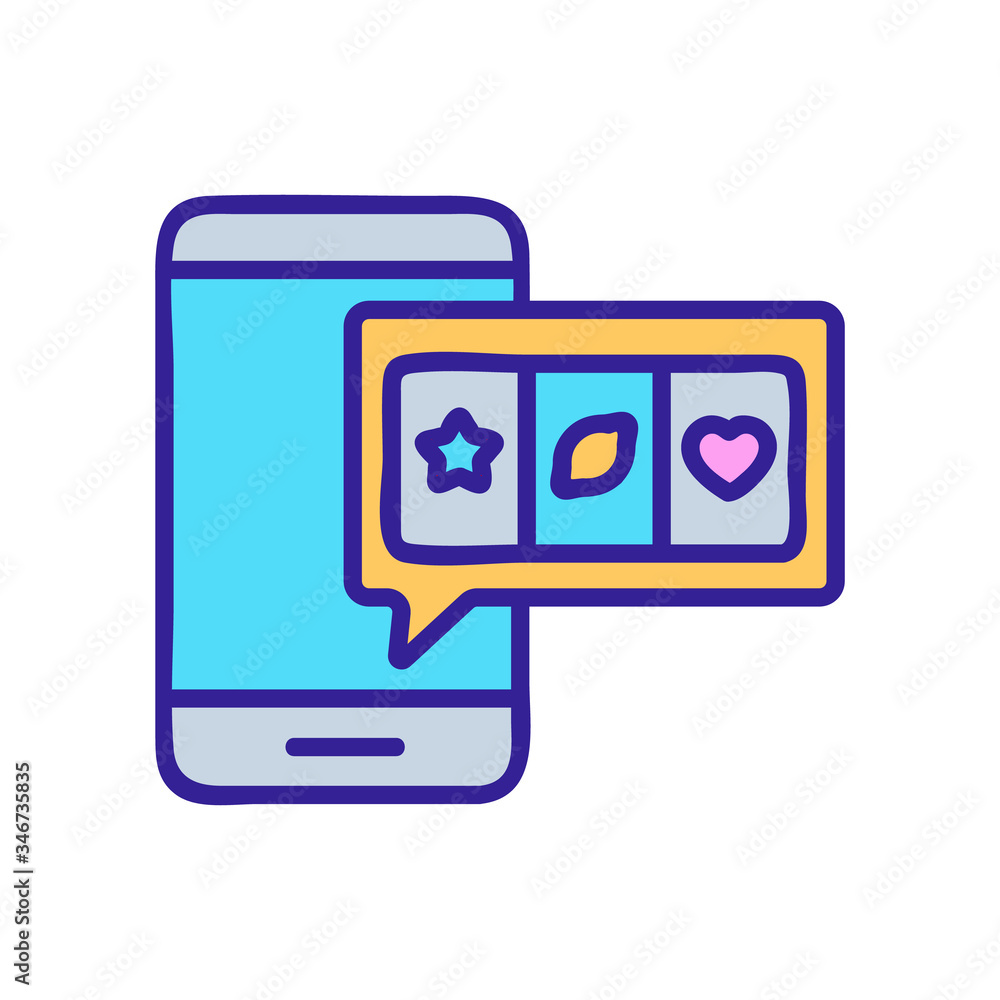 casino over phone icon vector. casino over phone sign. color symbol illustration casino over phone icon vector. casino over phone sign. color symbol illustration