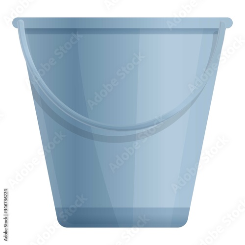 Sauna steel bucket icon. Cartoon of sauna steel bucket vector icon for web design isolated on white background