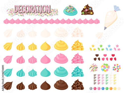 お菓子作り_ホイップ_イラスト_デコレーションセット