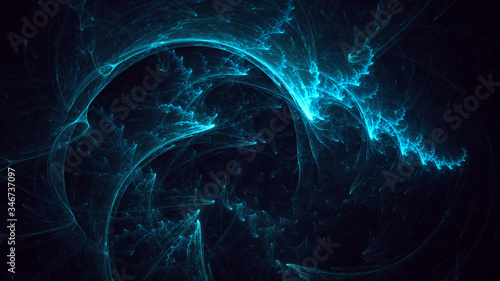 3D rendering abstract colorful fractal light background