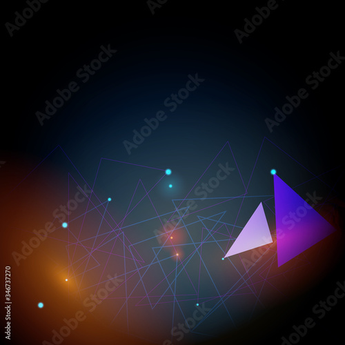 Design abstract triangle space background