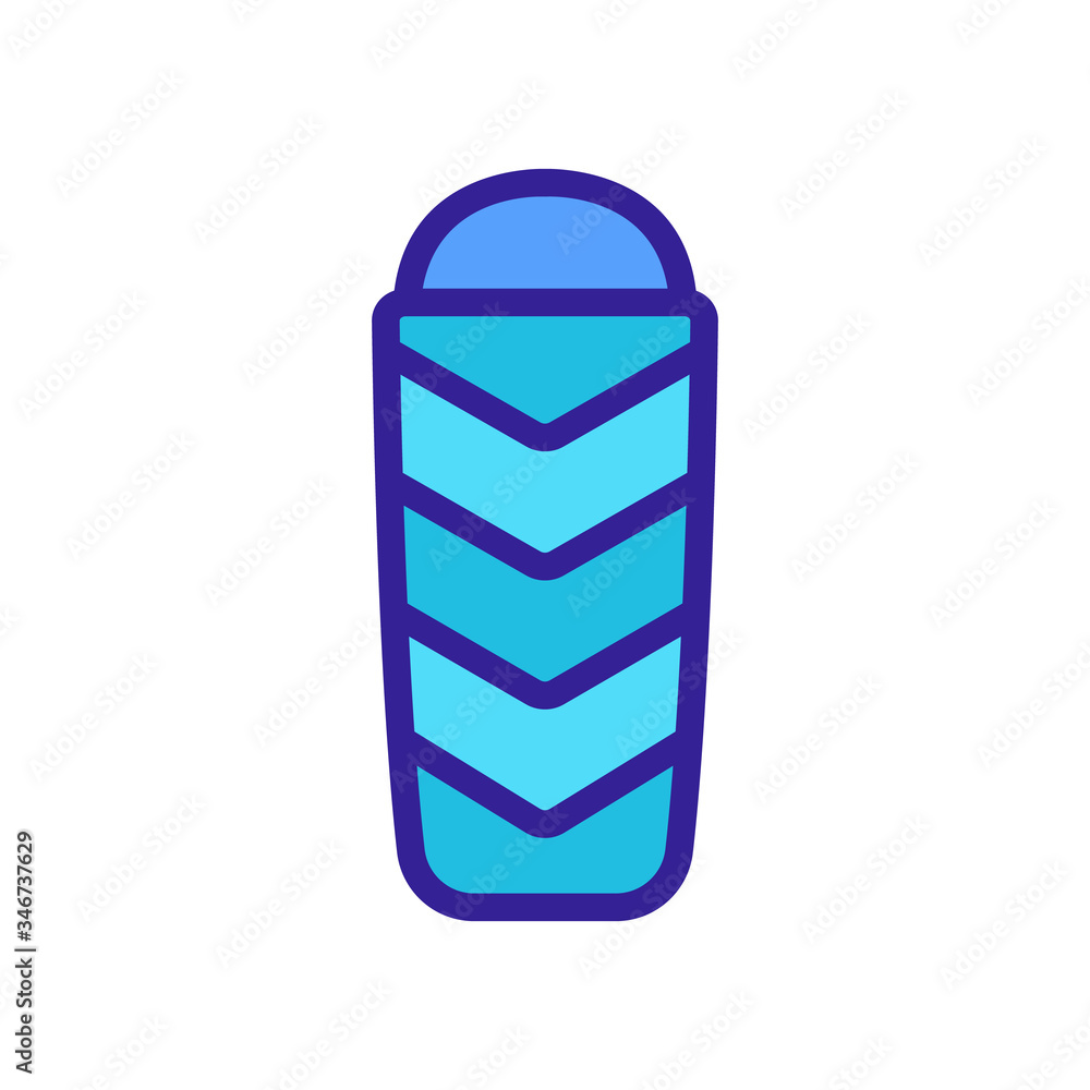 triangular combo sleeping bag icon vector. triangular combo sleeping bag sign. color symbol illustration triangular combo sleeping bag icon vector. triangular combo sleeping bag sign. color symbol illustration
