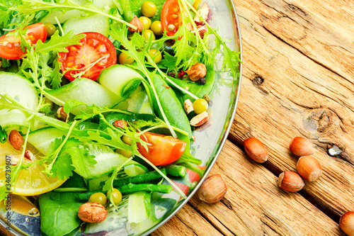 Vegetarain healthy seasonal salad photo