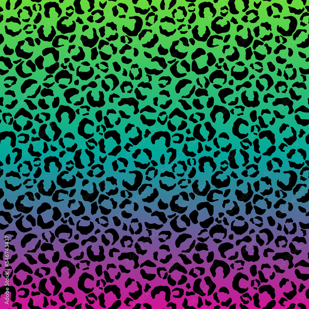 Funky Leopard Print on Gradient Background - Cute leopard spots pattern on bright gradient background Funky Leopard Print on Gradient Background - Cute leopard spots pattern on bright gradient background