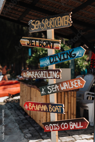 Sign on the beach