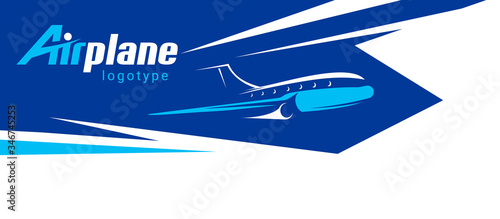 Airplane action fly illustration