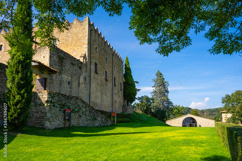 Montesquiu Castle in Ripoll, Catalonia, Spain. Montesquiu Castle in Ripoll, Catalonia, Spain.