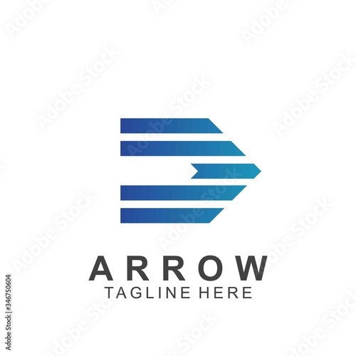 Abstract arrow logo design