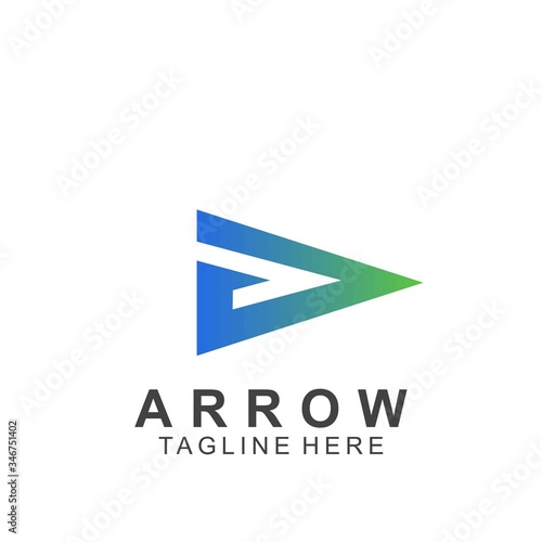 Abstract arrow logo design