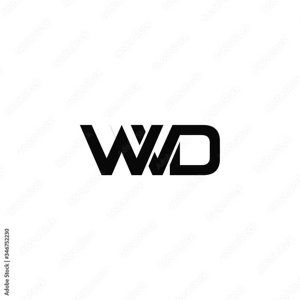 Obraz premium wvd letter original monogram logo design