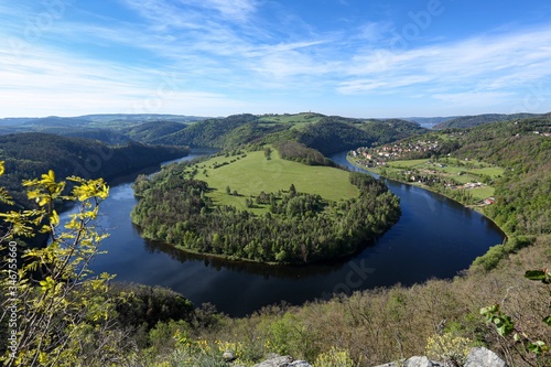 View of Vltava river from Solenice viewpoint, Czech Republic