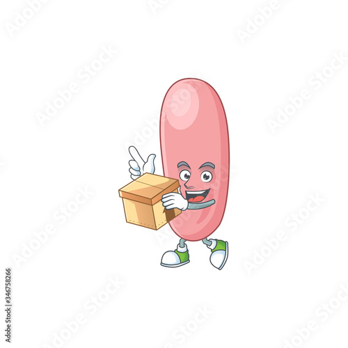 Legionella pneunophilla cartoon design style having gift box photo