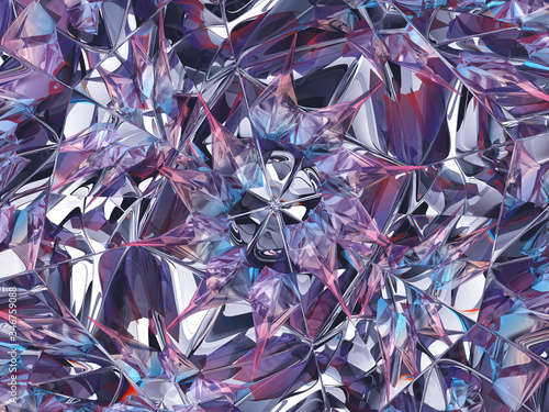 Gemstone or diamond texture closeup and kaleidoscope