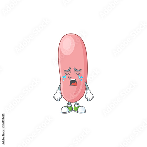 A weeping legionella pneunophilla cartoon character concept