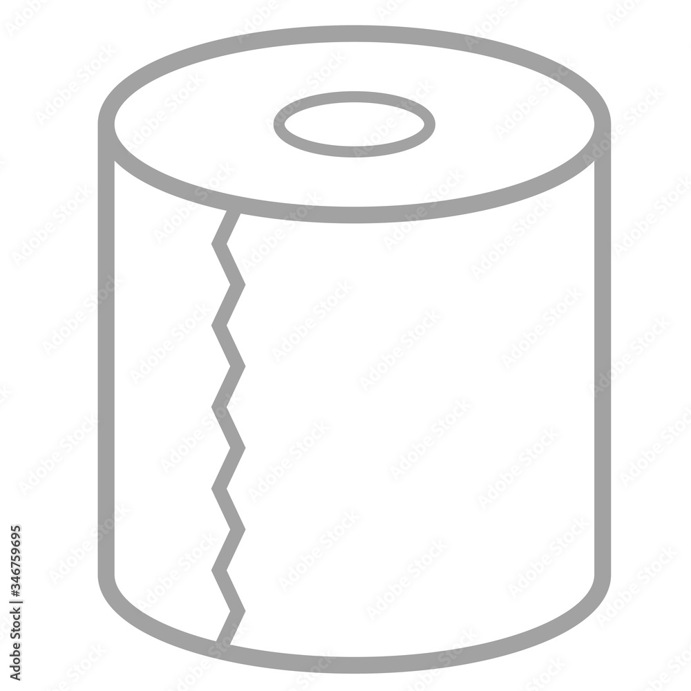 1個置かれたトイレットペーパーのイラスト Stock Vector Adobe Stock