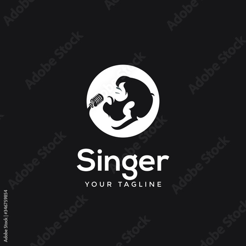 awesome modern singer or choir logo template 