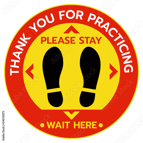 Thanks For Practicing Social Distancing Floor sticker Sign