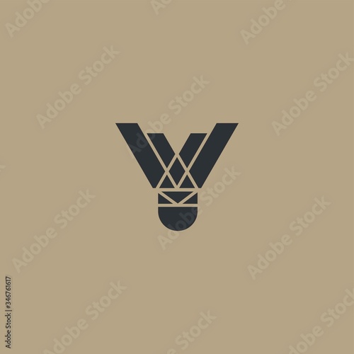 Premium Badminton Sport Logo Design