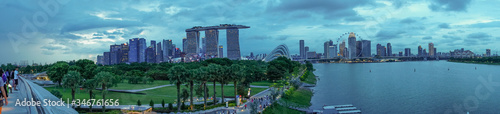 Panoramic view of the CBD of Singapore