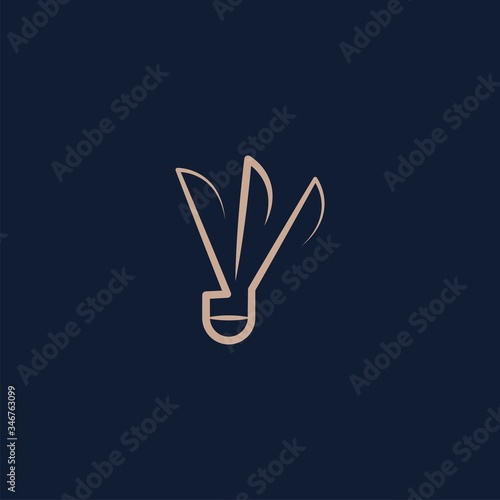 Premium Badminton Sport Logo Design