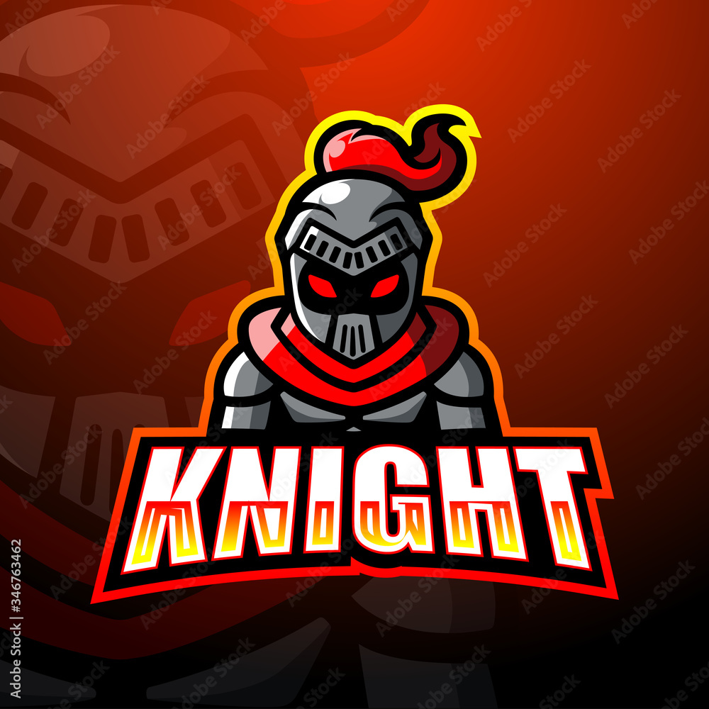 Knight mascot esport logo design Knight mascot esport logo design