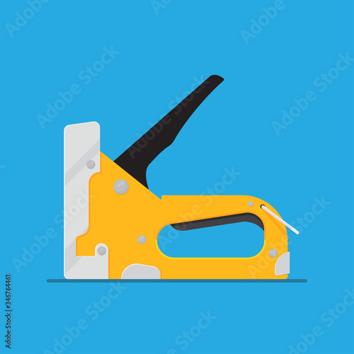 Staple gun icon vector flat design isolated on background.