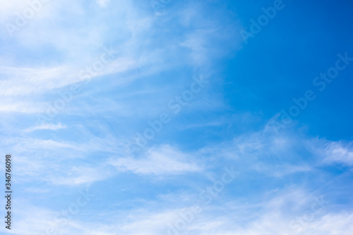 Beautiful blue summer sky with clouds as a background