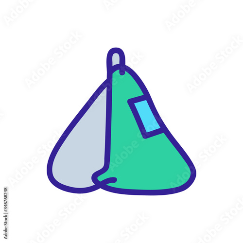 baggy backpack with ropes and pocket side view icon vector. baggy backpack with ropes and pocket side view sign. color symbol illustration