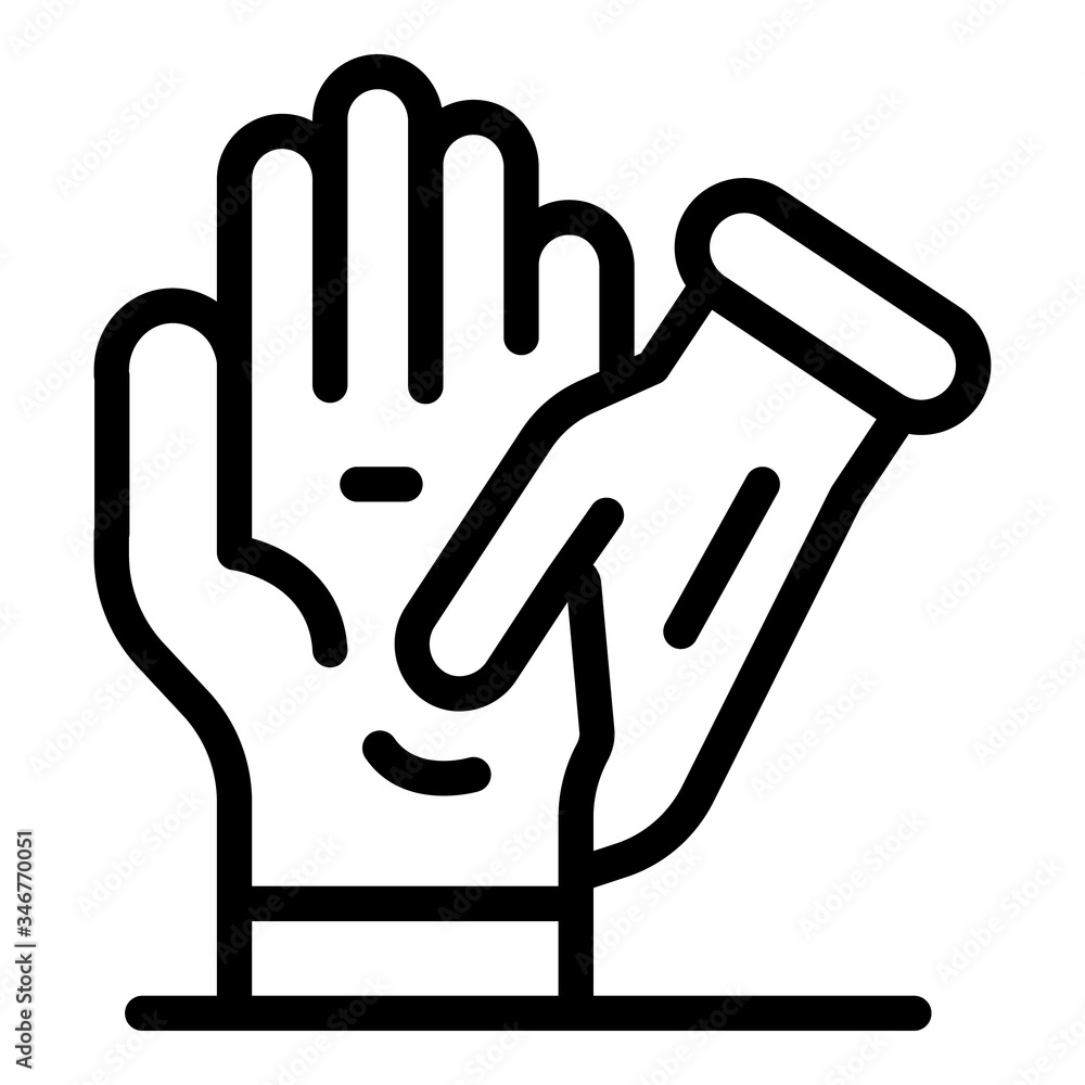 Palm massage icon. Outline palm massage vector icon for web design isolated on white background Palm massage icon. Outline palm massage vector icon for web design isolated on white background