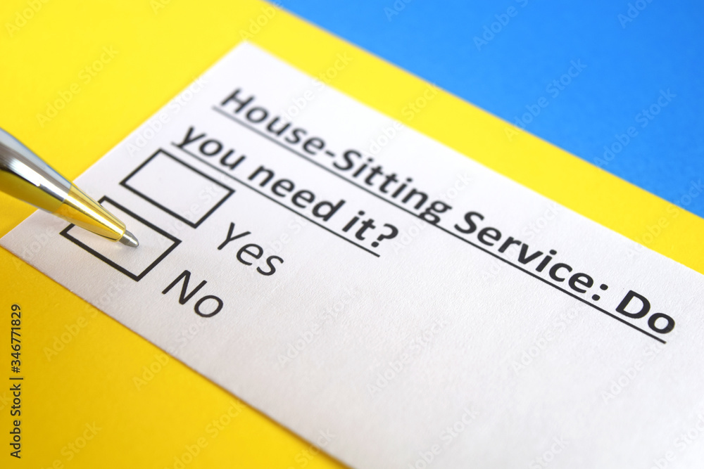 One person is answering question about house sitting service. One person is answering question about house sitting service.