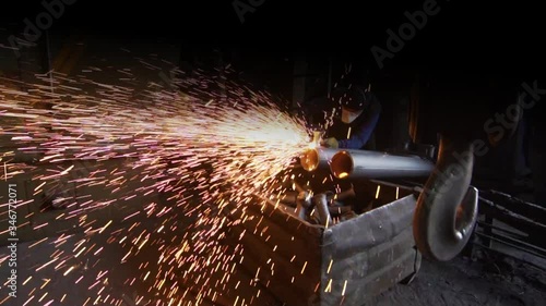 Slow motion image of the welding master