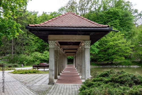 Pavilion at Arkade Trije Ribniki in Maribor Mestni Park  city park  in Slovenia