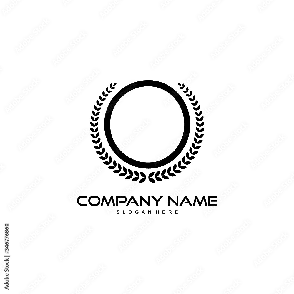 decoration round shape logo design vector decoration round shape logo design vector