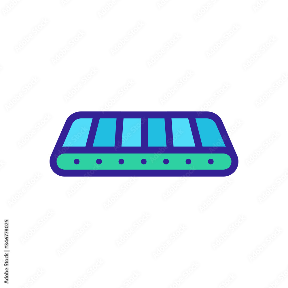 properly working conveyor icon vector. properly working conveyor sign. color symbol illustration properly working conveyor icon vector. properly working conveyor sign. color symbol illustration