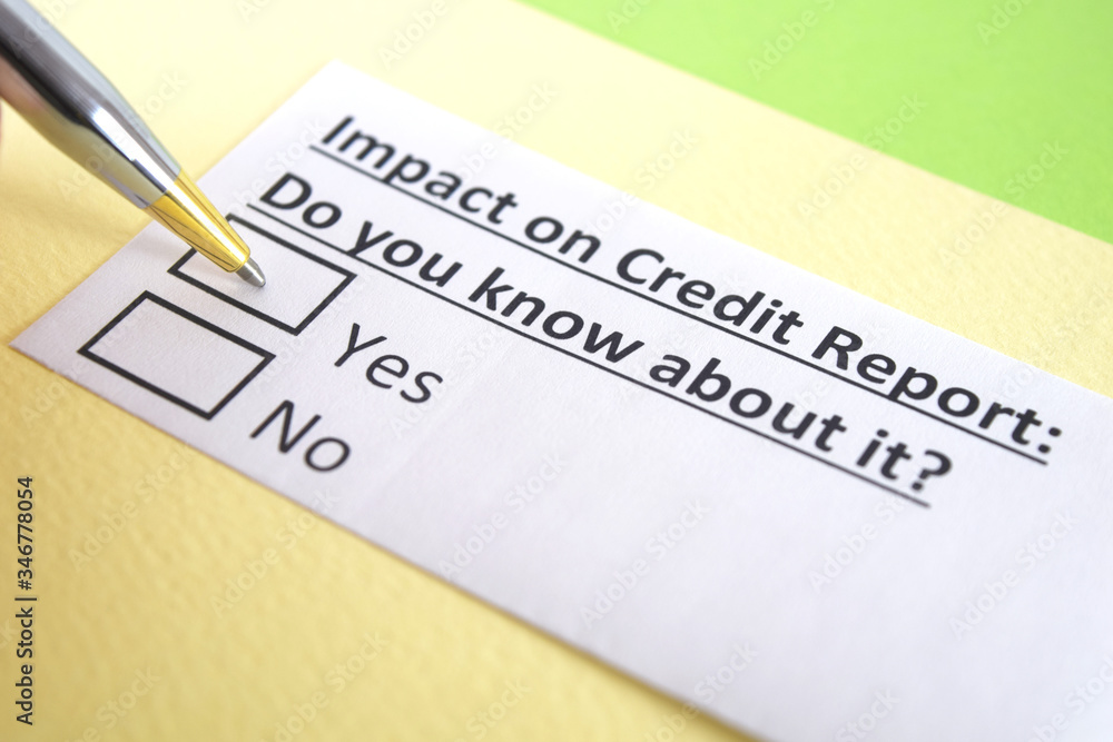 One person is answering question about credit report. One person is answering question about credit report.