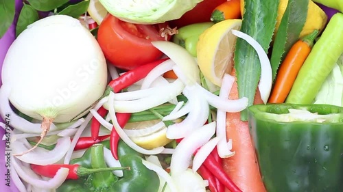 fresh vegetables on a wooden board