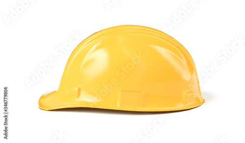 Wallpaper Mural Orange construction helmet. 3d rendering on white background Torontodigital.ca